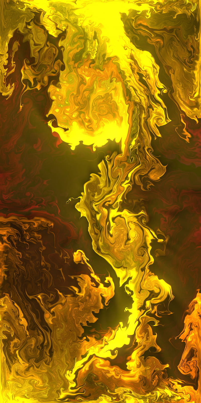GoldAlayna, art, dragon, fire, gold, phone, smoke, yellow, HD phone wallpaper
