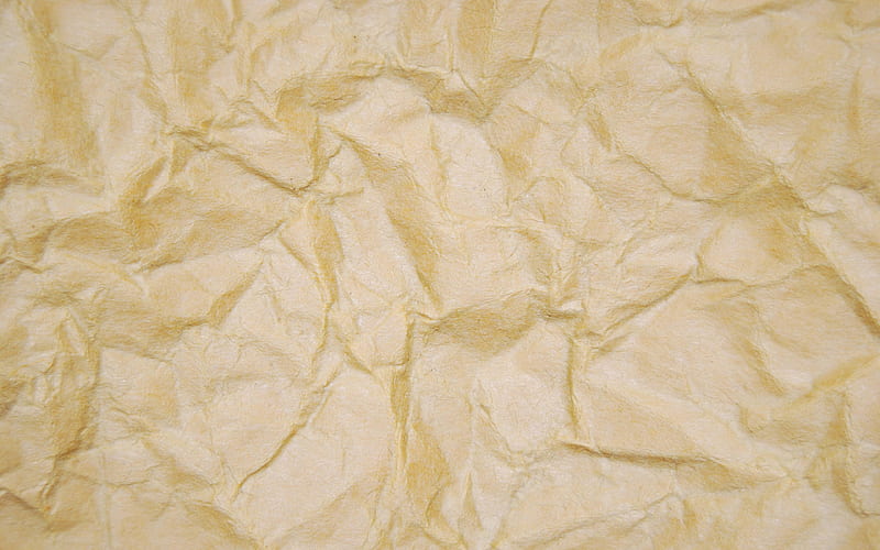 yellow paper texture yellow crumpled paper, macro, yellow paper, vintage texture, crumpled paper, paper textures, yellow backgrounds, HD wallpaper