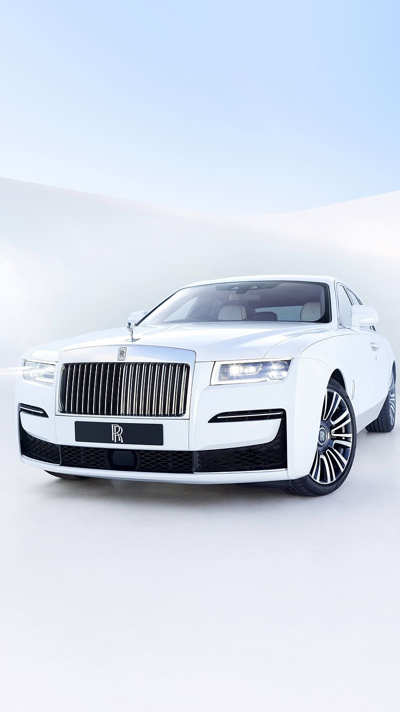 Rolls Royce Ghost In Shine White, rolls royce ghost, shine, white, car, royal, HD phone wallpaper