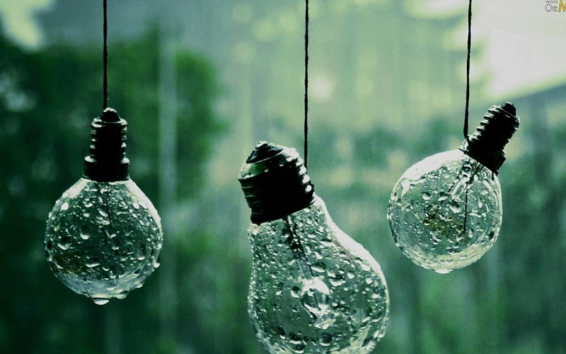 Water bulbs, glass, bulbs, graphy, abstract, HD wallpaper