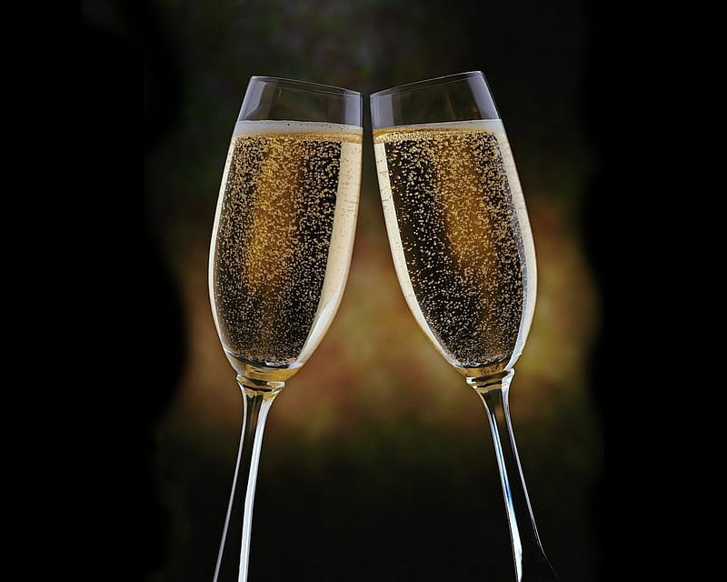 a Toast, drink, cheers, touching glasses, HD wallpaper