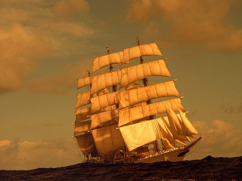 High Seas Adventure, ships, ocean, sailing, schooner, boating, HD wallpaper