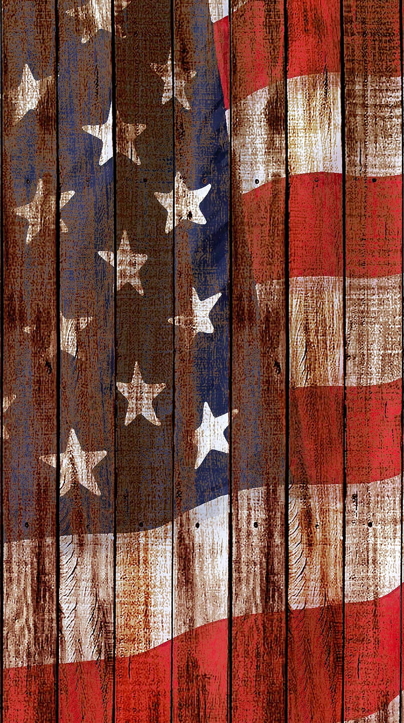 PROUD AMERICAN, american, vintage, flag, world, handphone, , wood, classic, stars, HD phone wallpaper