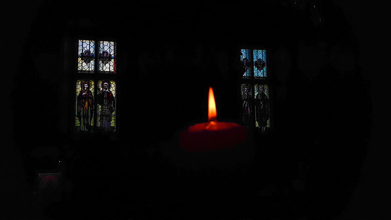 Evening candle, candle, church, light, religion, HD wallpaper