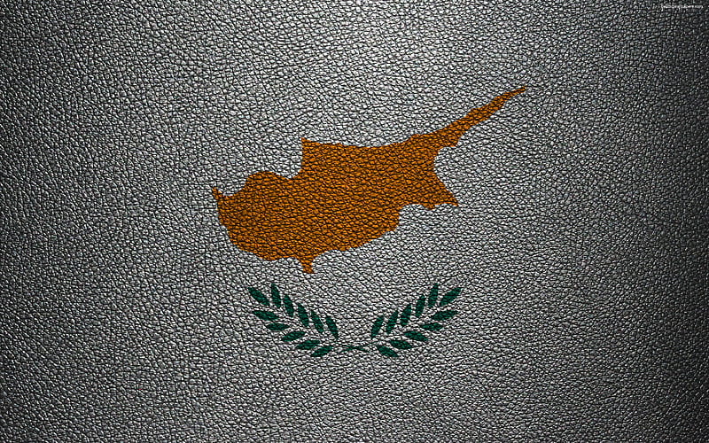Flag of Cyprus leather texture, Cyprus flag, Asia, world flags, Cyprus, HD wallpaper