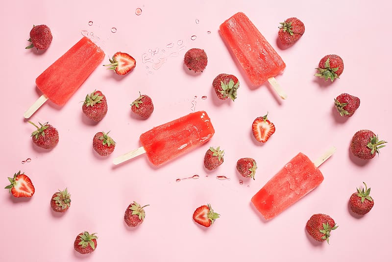 Food, Strawberry, Berry, Popsicle, HD wallpaper | Peakpx