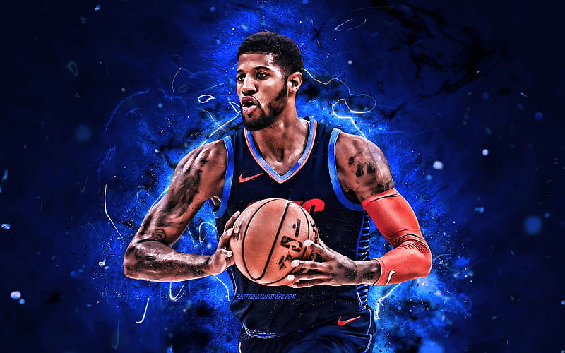 Download wallpapers Paul George Los Angeles Clippers American Basketball  Player NBA portrait USA basketball Staples Center Los Angeles  Clippers logo for desktop with resolution 2880x1800 High Quality HD  pictures wallpapers
