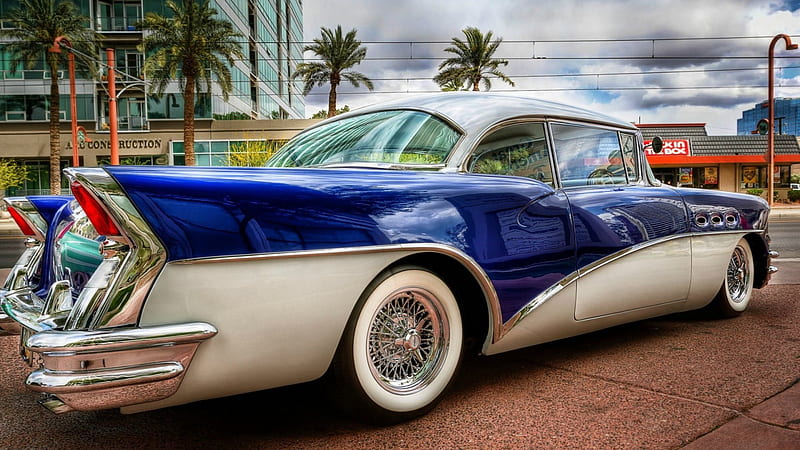 An Oldie but a Goodie, Oldie, Buick, Blue, carros, HD wallpaper