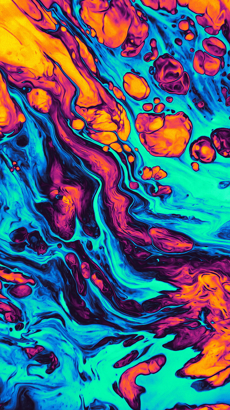 Soft Currents, Color, Colorful, Geoglyser, abstract, acrylic, bonito, blue, fluid, holographic, iridescent, pink, psicodelia, purple, rainbow, texture, trippy, vaporwave, waves, yellow, HD phone wallpaper