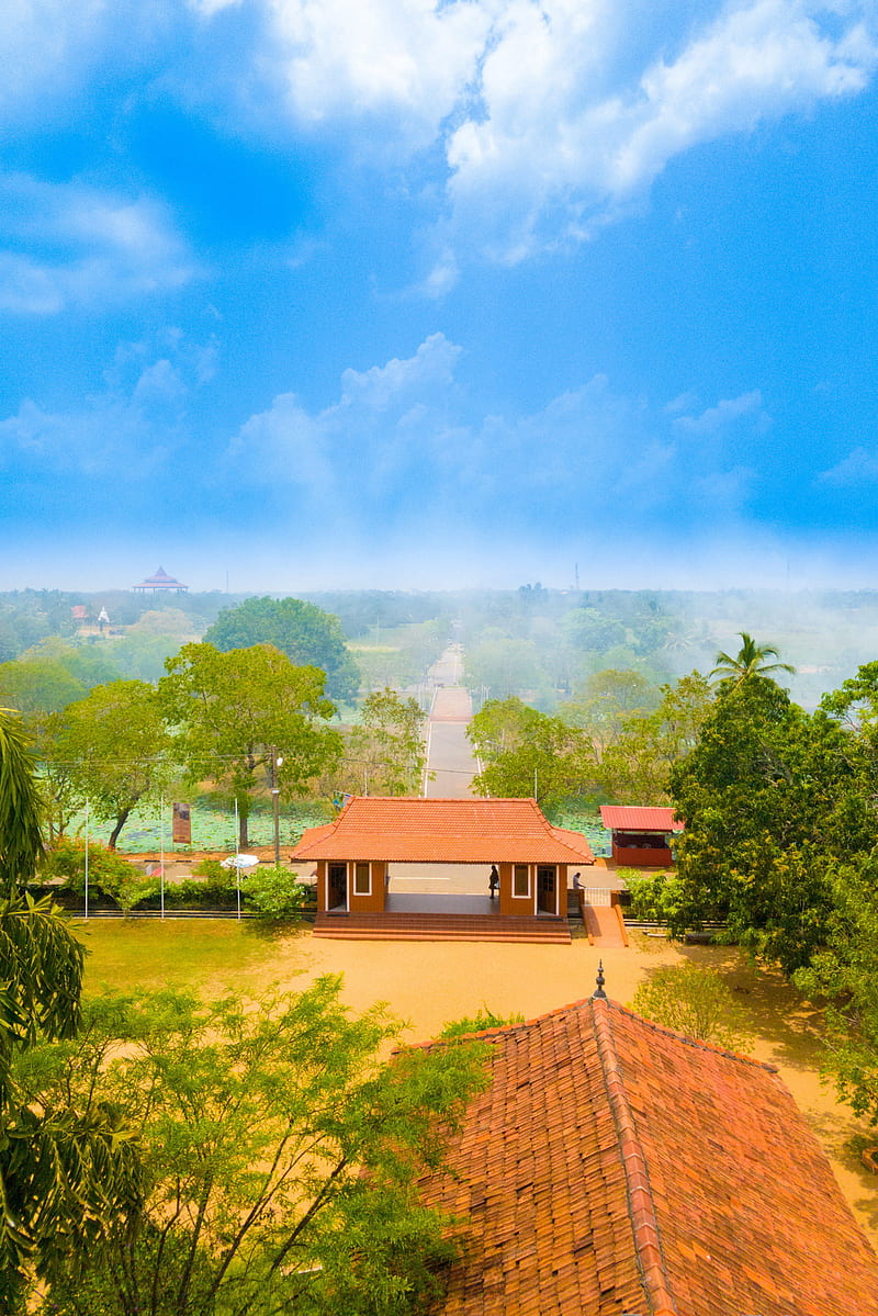 Road to Heaven, landscape, road, sky, srilanka, HD phone wallpaper
