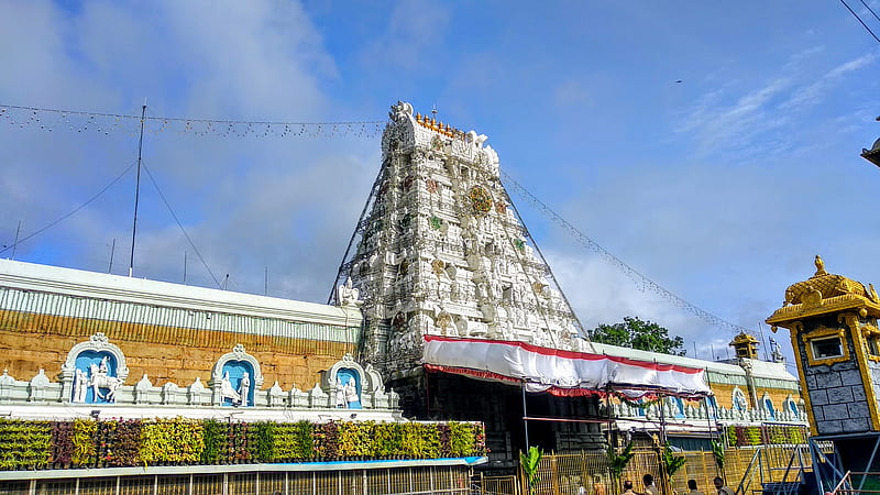 Tirumala gopuram, devine, temple, HD wallpaper