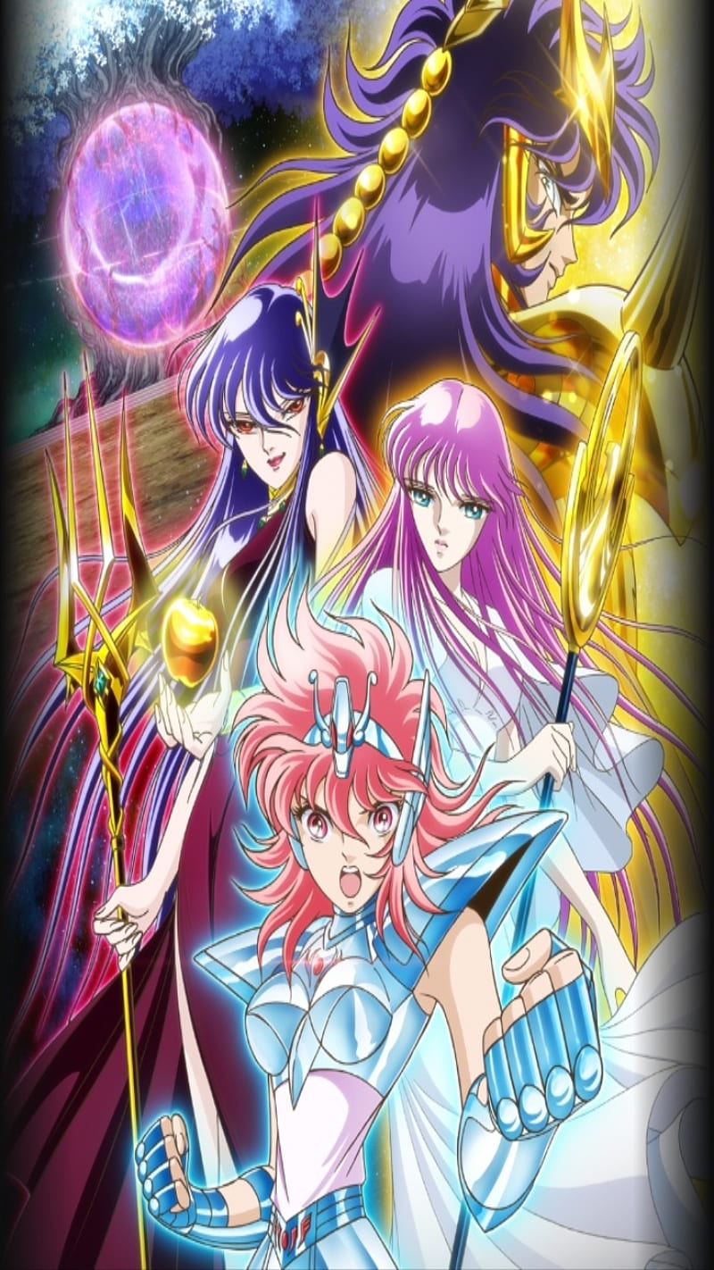 Saint Seiya Saintia, sho, athena, saori, milo, aioria, saga, kyoko, deathmask, HD phone wallpaper