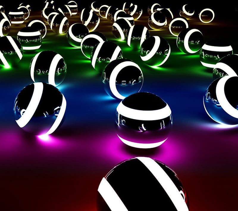 Abstract Neon Balls, colour, colourful, cool, desenho, new, round, HD  wallpaper | Peakpx