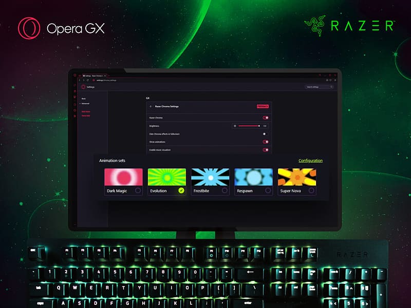 Opera GX adds dynamic Razer Chroma™ RGB Lighting Effects to accompany your browsing, Razer Cortex, HD wallpaper