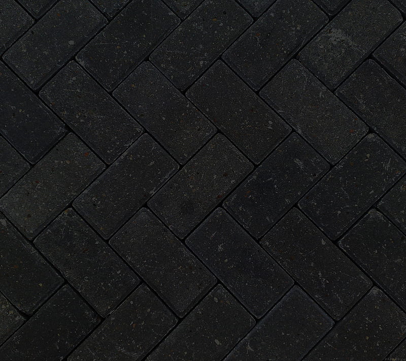 Tile, black, brick, dark, pattern, texture, HD wallpaper
