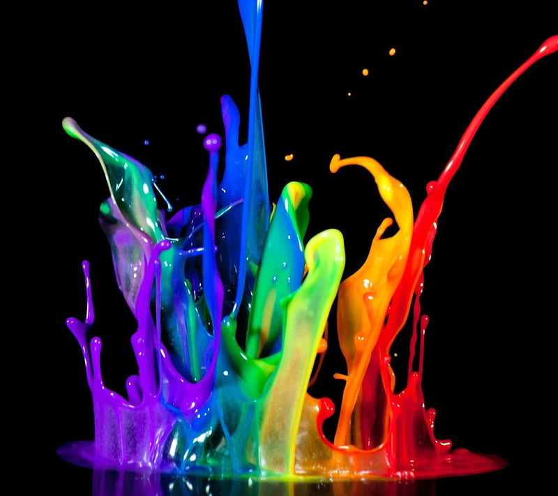 Rainbow, abstract, colorful, colors, colour, colours, explosion, paint ...
