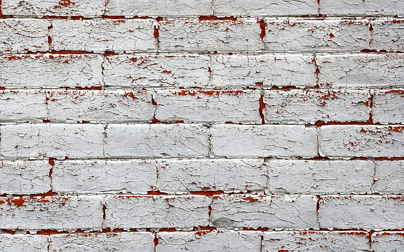 brick wall, old white bricks, brickwork texture, grunge brick background, stone wall, masonry texture, HD wallpaper