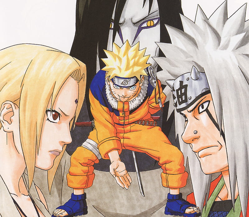 Naruto, Jiraiya (Naruto), Naruto Uzumaki, Orochimaru (Naruto), Tsunade (Naruto), HD wallpaper