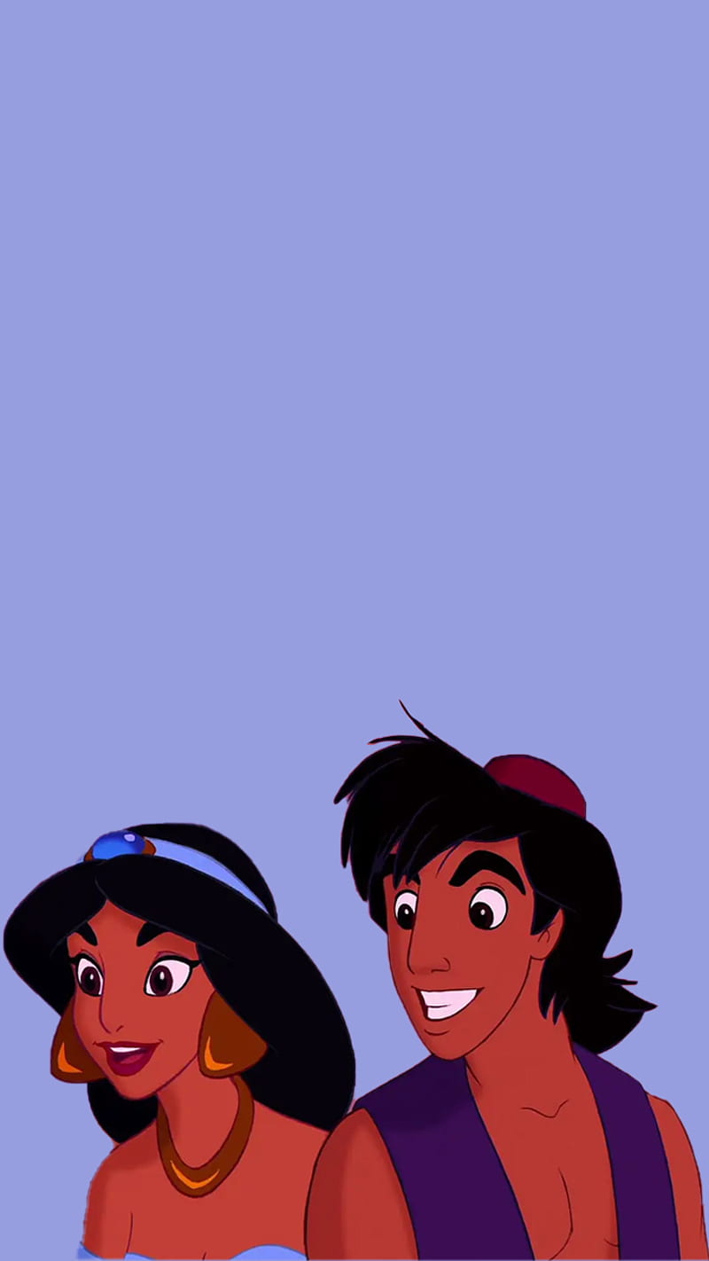 Aladdin, animación, dibujos animados, dibujos animados, pareja, parejas,  linda, Fondo de pantalla de teléfono HD | Peakpx