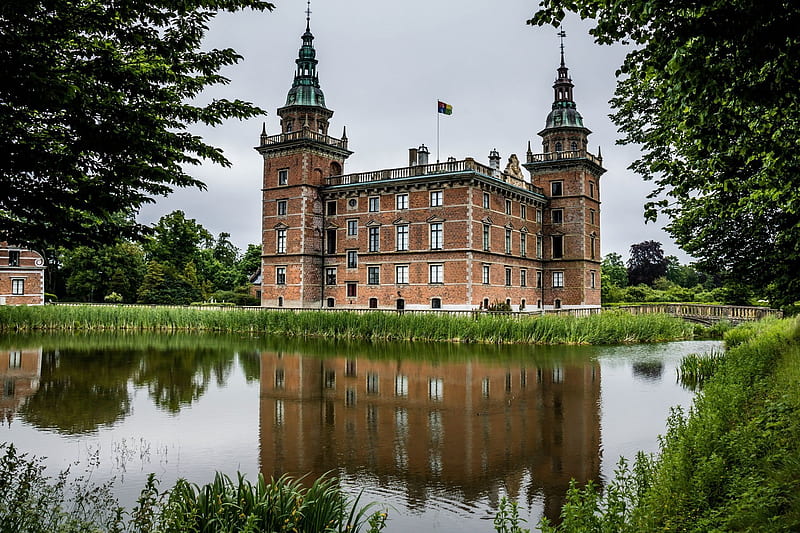castle marsvinsholm, sweden, HD wallpaper