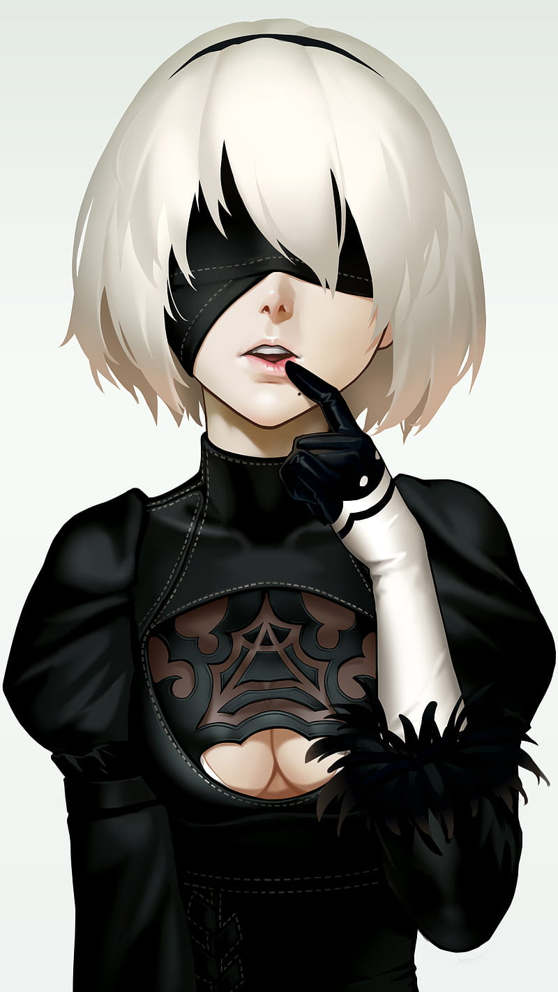 anime, anime girls, fan art, 2B (Nier: Automata), As109, HD phone wallpaper