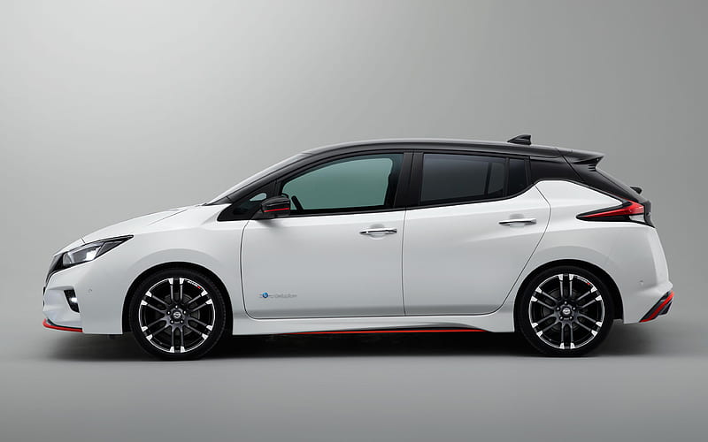 Nissan Leaf, Nismo Concept, 2017 tuning Leaf, white, hatchback, new cars, electric car, Nissan, HD wallpaper