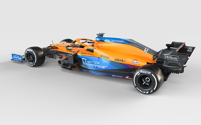 McLaren MCL35M, 2021 rear view, exterior, F1 racing cars, Formula 1, new MCL35M, McLaren F1 Team, HD wallpaper