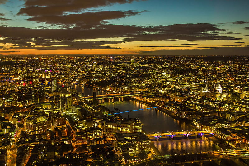 London Lights at Sunset, HD wallpaper