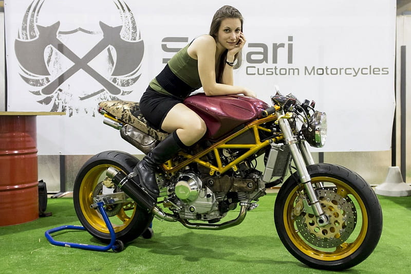 Sagari custom motorcycle, cute, teen, rpm, hot, not for sale, sexy, HD wallpaper