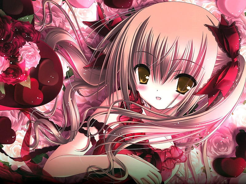 Sweet anime girl for pc 1600x1200. jpg, pink sweet, girl, anime, HD  wallpaper | Peakpx