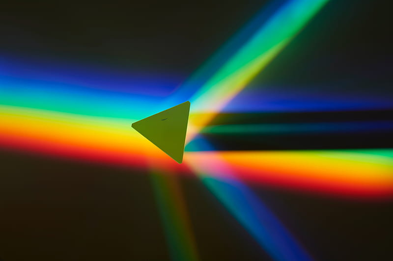 triangle, figure, rainbow, colorful, HD wallpaper