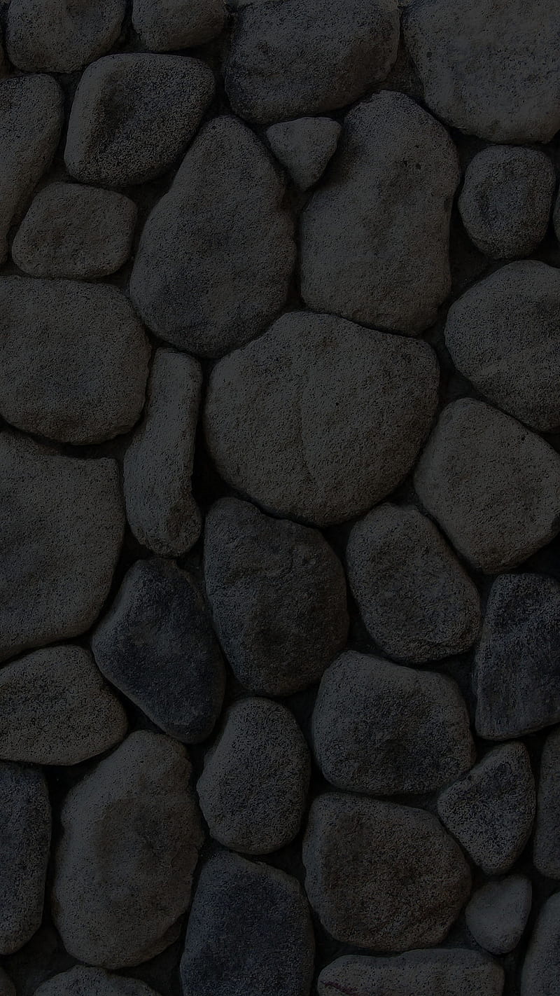 wall, stone, texture, color, rock, bricks, background, black, HD phone wallpaper