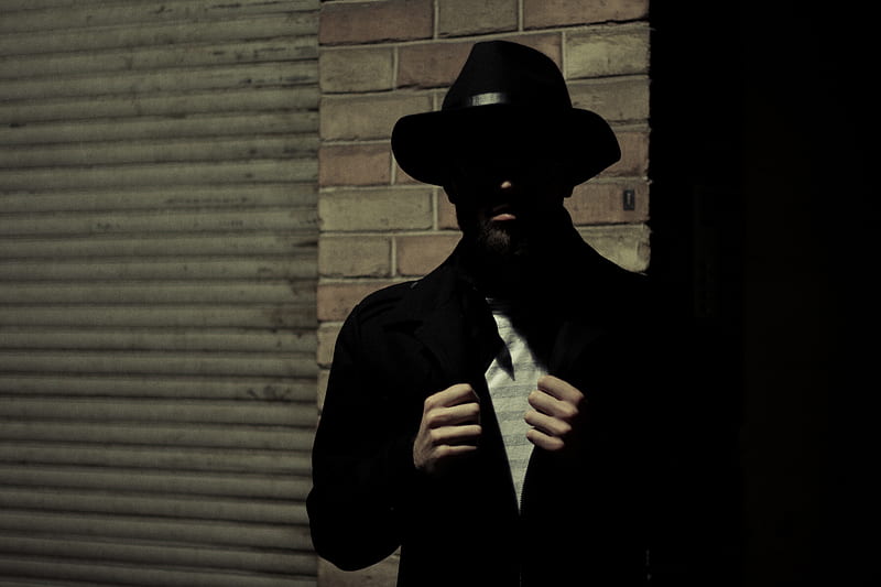 man wearing black fedora hat and black suit jacket, HD wallpaper
