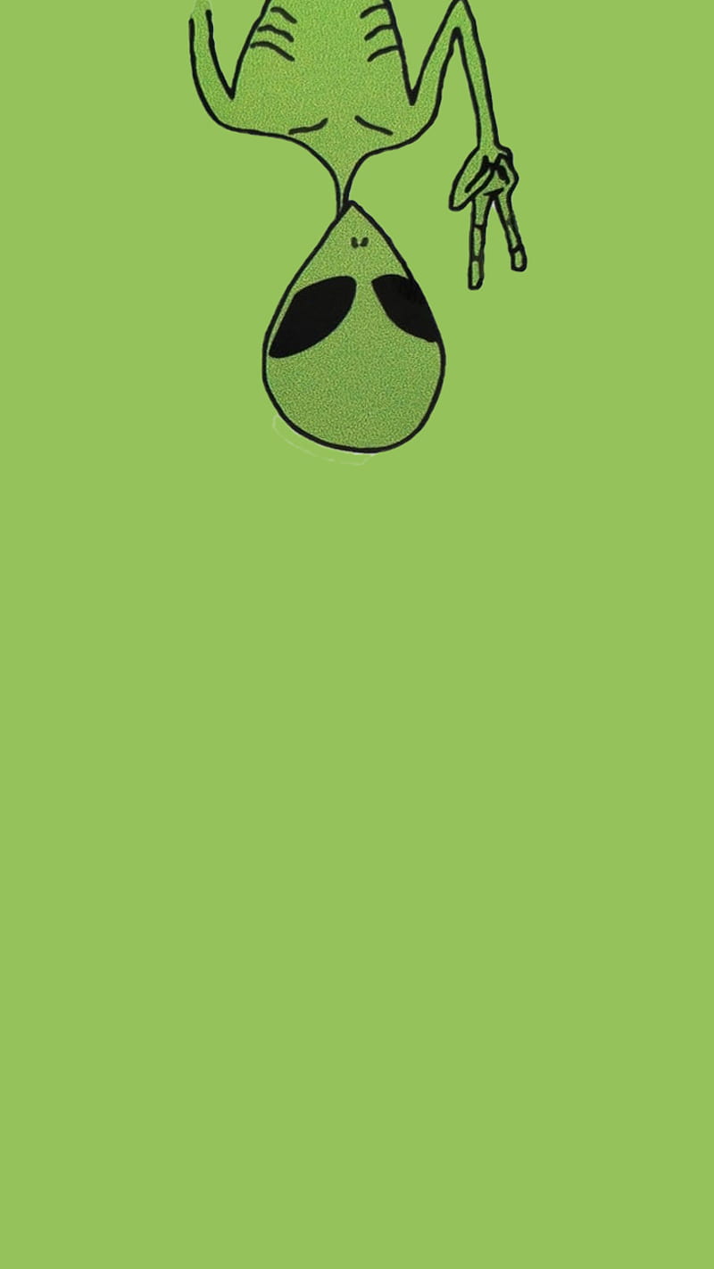 Alien, arriba, green, marciano, tumblr, up, upside, upside down, verde,  weird, HD phone wallpaper