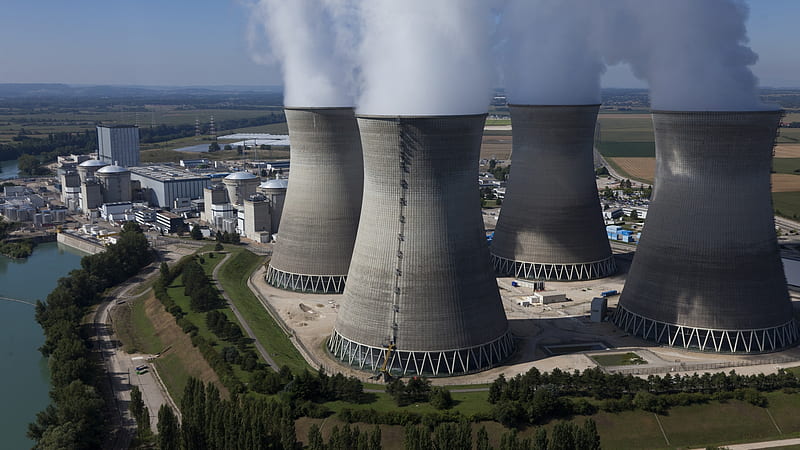 Nuclear Power Plant, Building, Plant, Nuclear, Power, Industrial, HD wallpaper