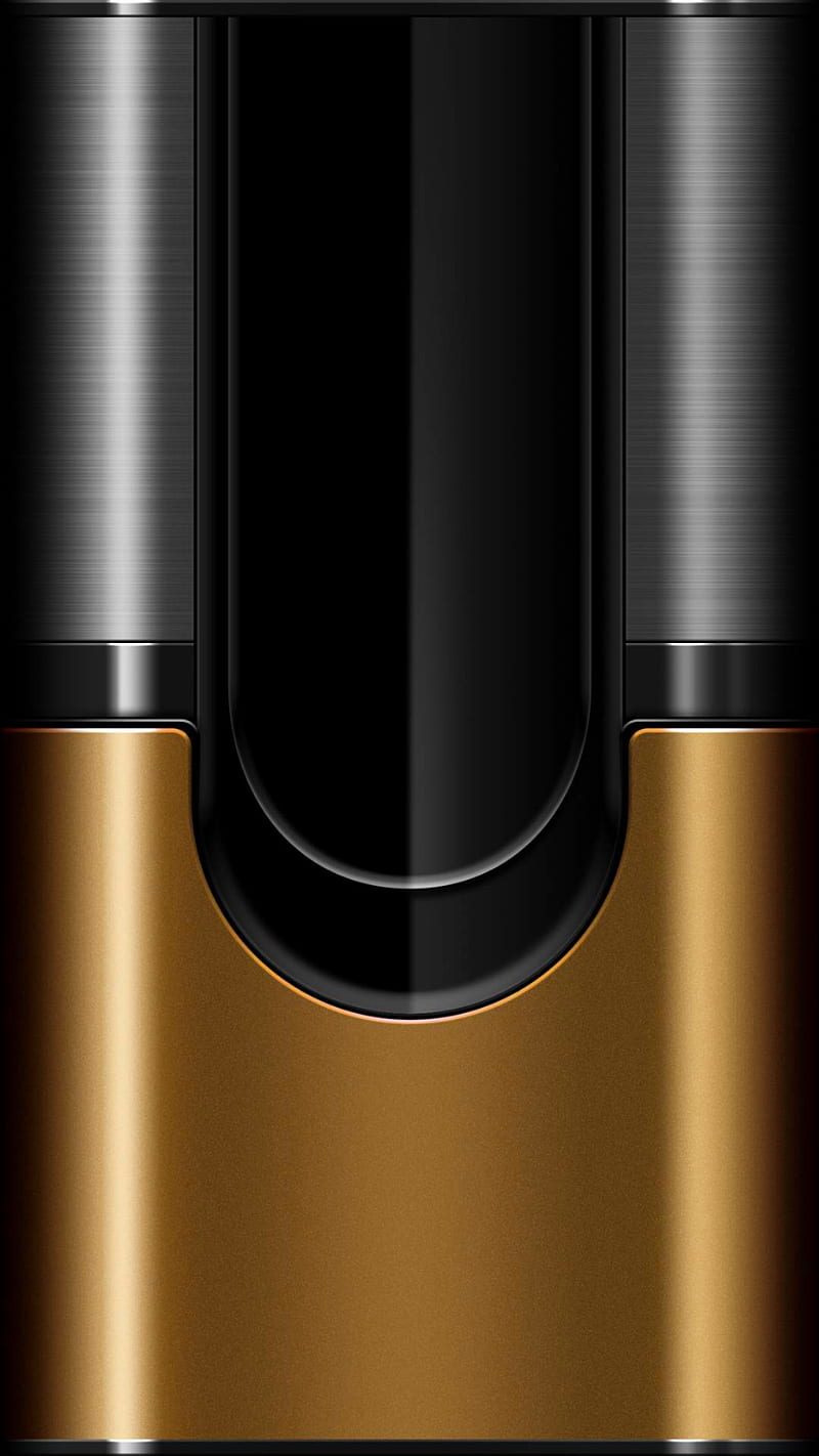 Edges, black, black gold edge, edge, gold, metal, silver, HD phone wallpaper