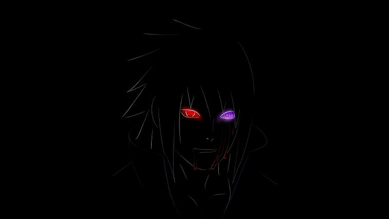 Red Purple Eyes Sasuke Uchiha Naruto, HD wallpaper