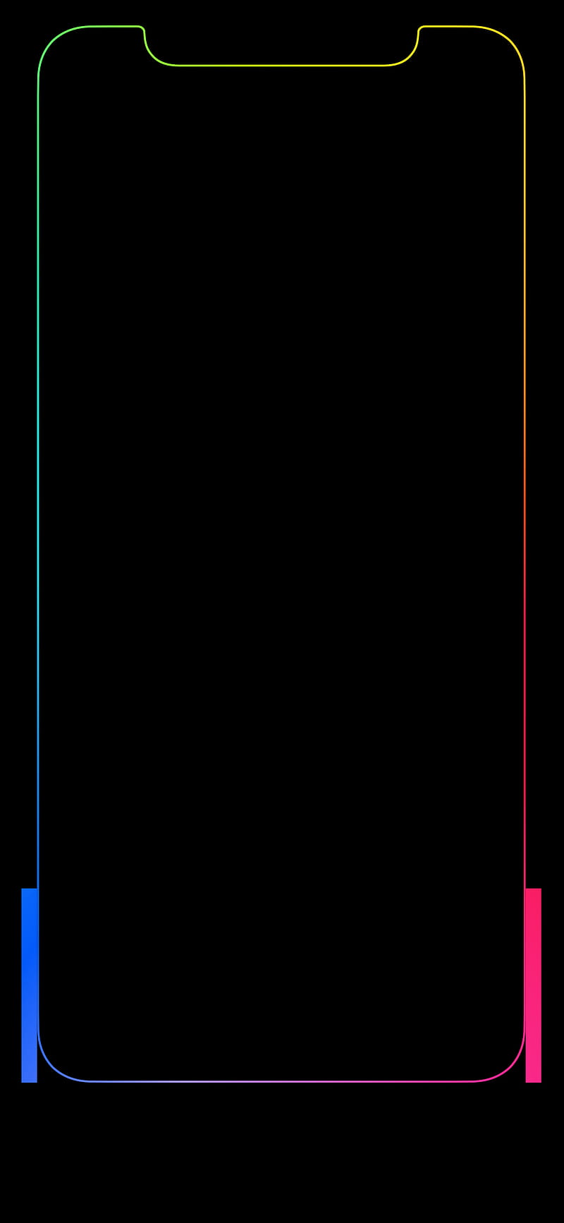 the X graduation1, black, border, edge, graduation, iphonex, rainbow, thex, HD phone wallpaper