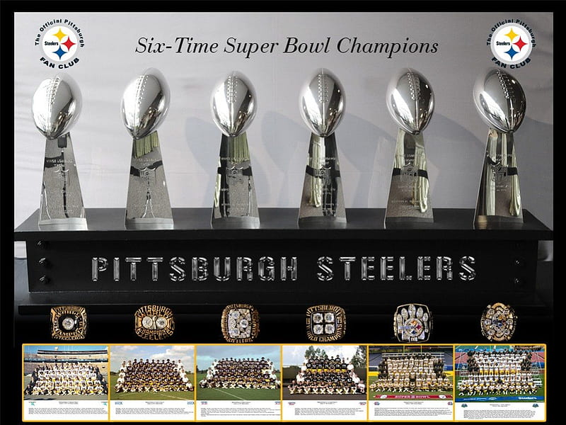 Pittsburgh Steelers, Super Bowl Champions, Pittsburgh, Steelers, 6 Time, HD wallpaper