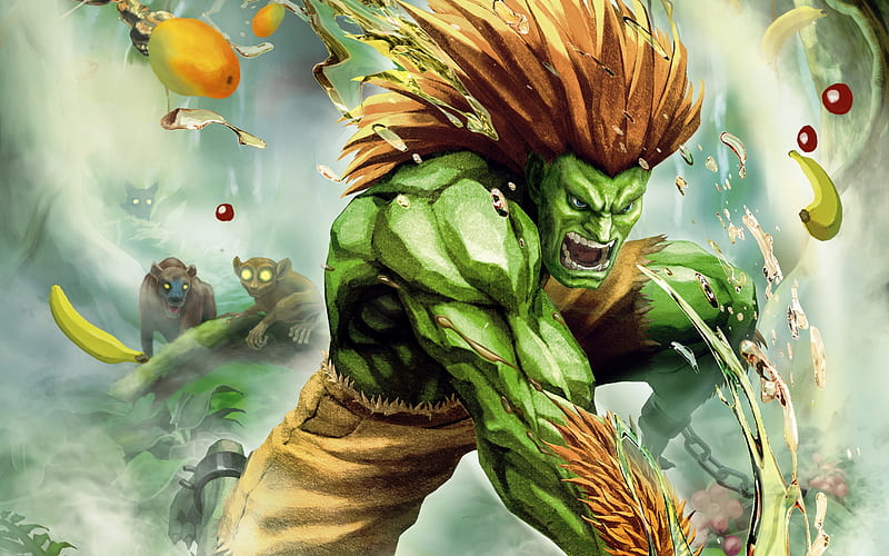 Street Fighter Desktop Art - Guile vs Blanka