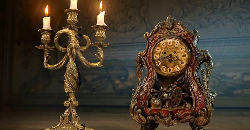 Lumier And Cogsworth, And, Lumier, Cogsworth, HD wallpaper