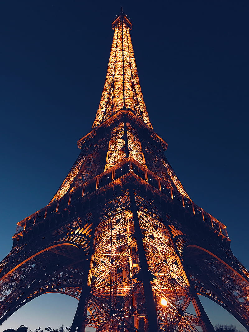 Low Angle of Eiffel Tower, HD phone wallpaper