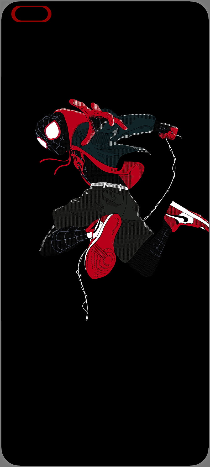 Miles Morales, logo, oneplus nord, spiderman, HD phone wallpaper