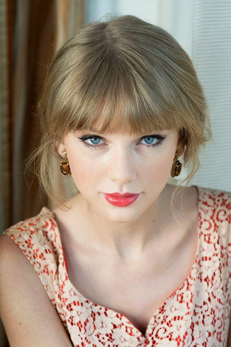 Taylor Swift, women, singer, blonde, blue eyes, lipstick, HD phone wallpaper