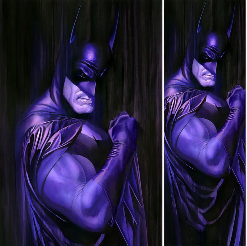 Alex Ross Batman, alexross, purple, HD wallpaper