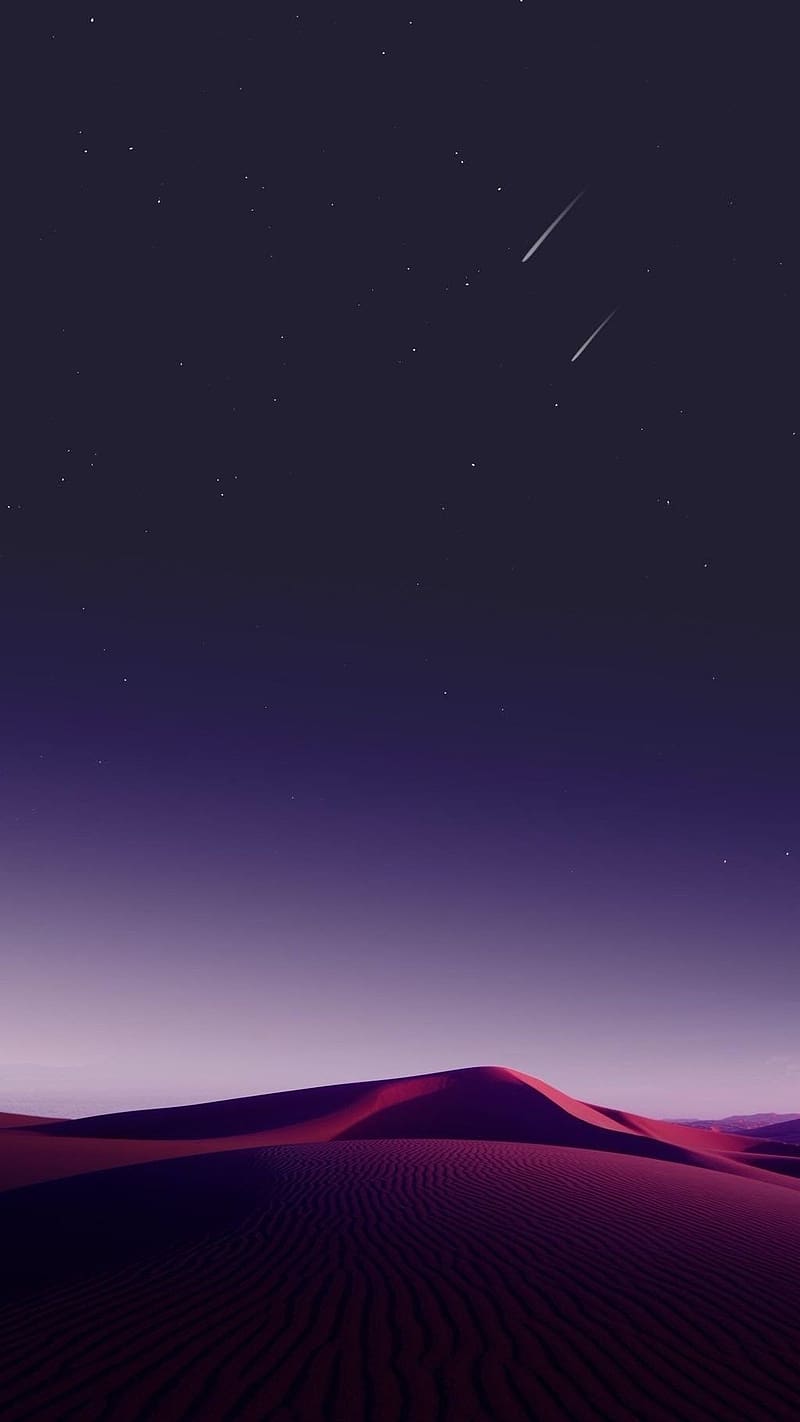 Samsung Galaxy, Desert In Night, shooting stars, HD phone wallpaper