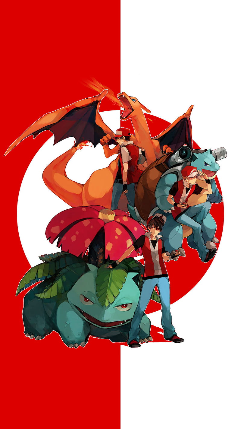 pokemon trainer red wallpaper iphone