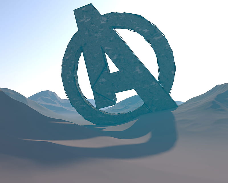 avengers logo 3d, capitain america, infinity, ironman, movie, thanos, thor, guerra, HD wallpaper