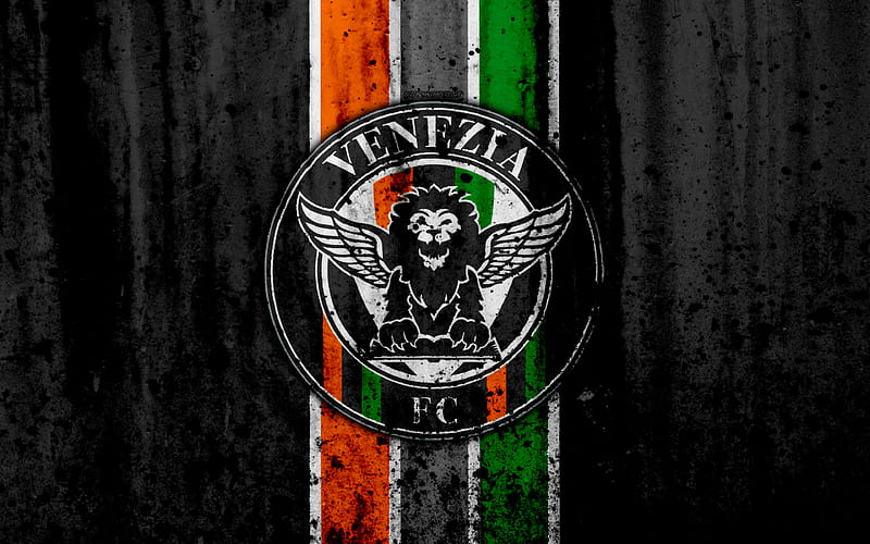 FC Venezia grunge, Serie B, football, Italy, soccer, stone texture, football club, Venezia FC, HD wallpaper