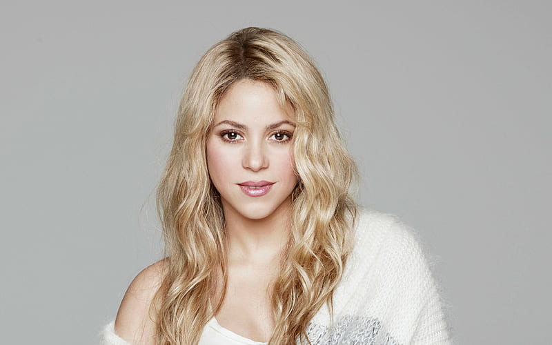 Shakira superstars, beauty, american singer, blonde, HD wallpaper